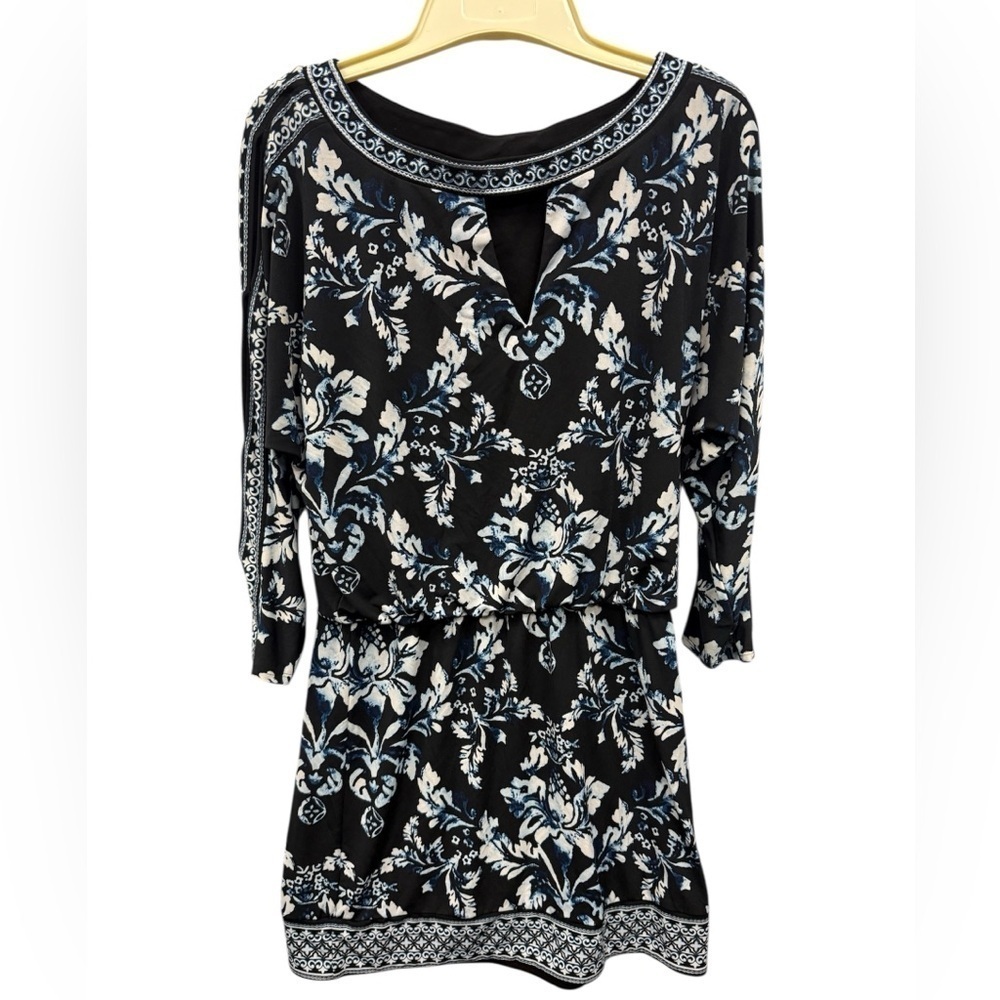 White House Black Market Black and White Dress